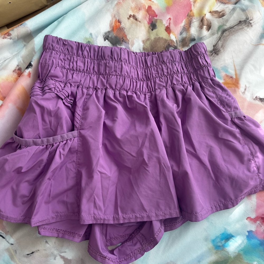 Free People Movement get your flirt on purple shorts